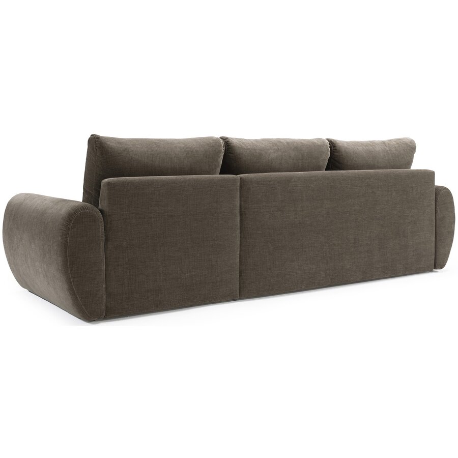 Norum Cederbruin Slaapbank met Chaise Longue Gebogen Armleuningen