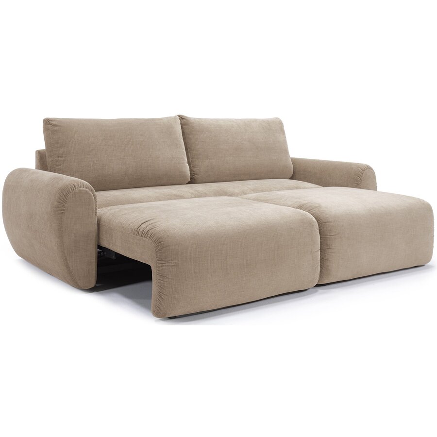 Norum Mocha Slaapbank Met Gebogen Armleuningen
