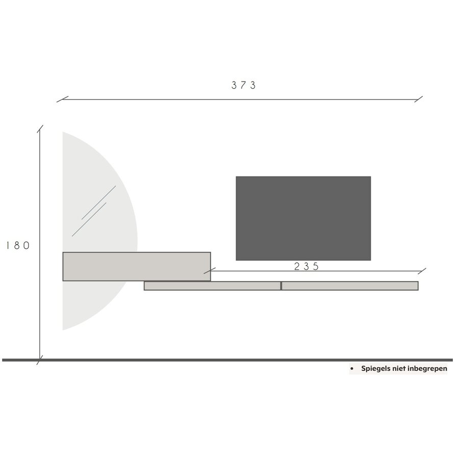 Infinity 2.0 Cashmere/Eiken TV Meubel Set 233
