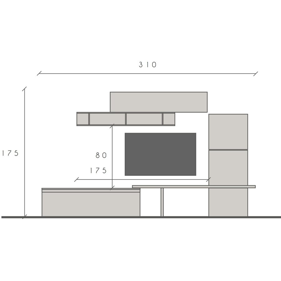 Infinity 2.0 Brons/Kadiz Eiken TV Meubel Set 250 Infinity 2.0 Brons/Kadiz Eiken TV Meubel Set 250