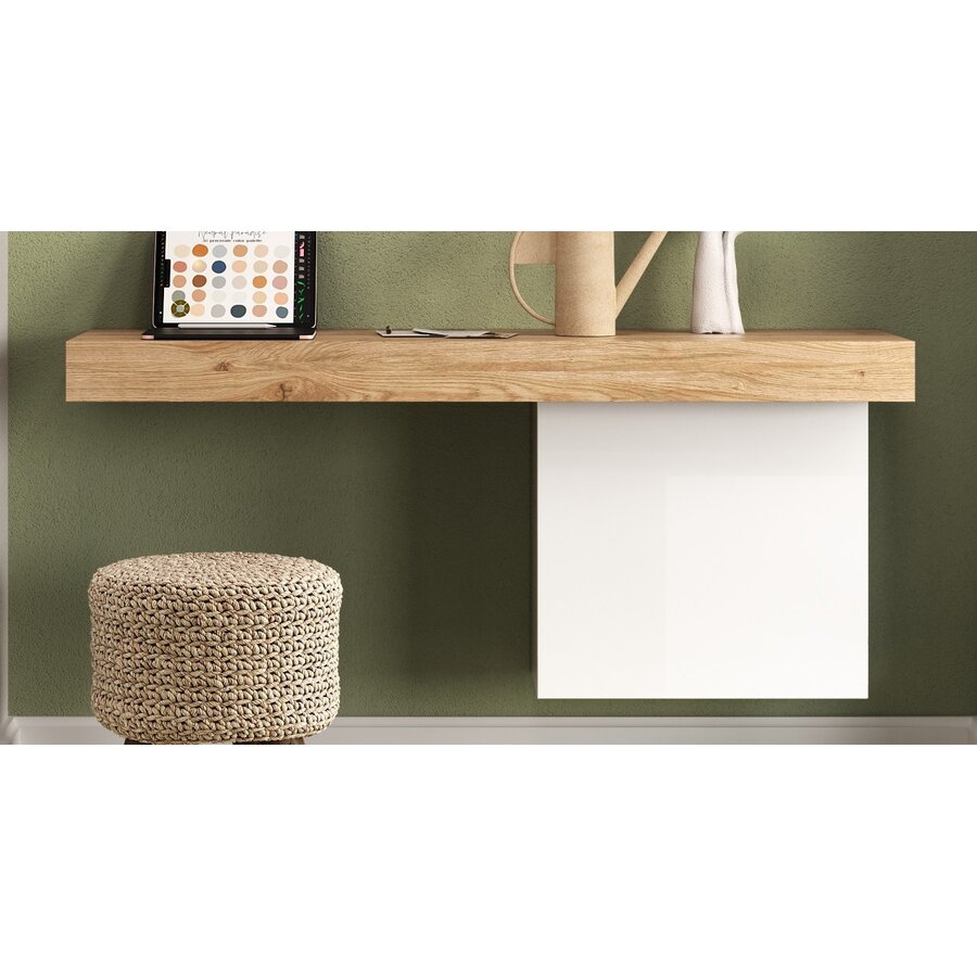 Infinity 2.0 Hoogglans Wit/Eiken Werkkamer Set 272 Infinity 2.0 Hoogglans Wit/Eiken Werkkamer Set 272