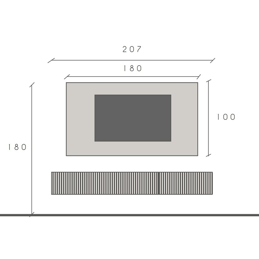 Infinity 2.0 Travertin/Kadiz Eiken TV Meubel Set 280 Infinity 2.0 Travertin/Kadiz Eiken TV Meubel Set 280