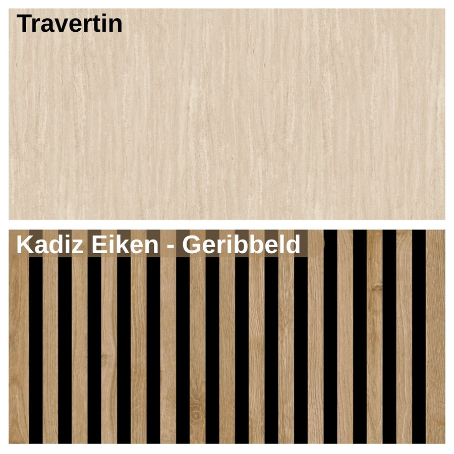 Infinity 2.0 Travertin/Kadiz Eiken TV Meubel Set 280 Infinity 2.0 Travertin/Kadiz Eiken TV Meubel Set 280