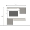Infinity 2.0 Lava/Mercure Eiken TV Meubel Set 281