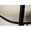 Lobe Eetkamerstoel Beige Bouclé / Zwart Kunstleer