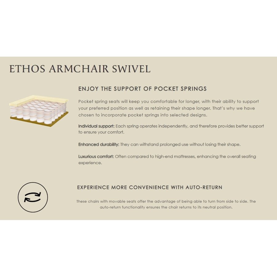Ethos Draaistoel Beige Bouclé Ethos Draaistoel Beige Bouclé