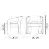 Splendor Bruin Bouclé Loungestoel Splendor Bruin Bouclé Loungestoel