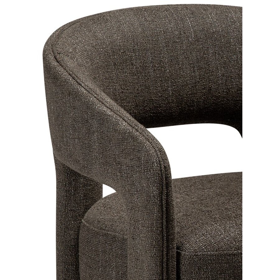 Splendor Bruin Bouclé Loungestoel Splendor Bruin Bouclé Loungestoel