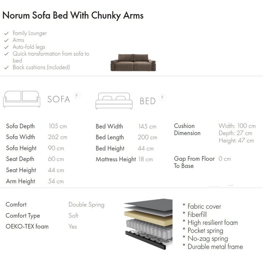 Norum Cederbruin Slaapbank Met Chunky Armleuningen Norum Cederbruin Slaapbank Met Chunky Armleuningen