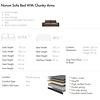 Norum Mocha Slaapbank Met Chunky Armleuningen Norum Mocha Slaapbank Met Chunky Armleuningen