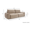 Norum Mocha Slaapbank Met Chunky Armleuningen Norum Mocha Slaapbank Met Chunky Armleuningen