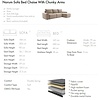 Norum Mocha Slaapbank met Chaise Longue Chunky Armleuningen