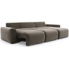 Norum Cederbruin Slaapbank met Chaise Longue Chunky Armleuningen