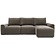 Norum Cederbruin Slaapbank met Chaise Longue Chunky Armleuningen