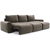 Norum Cederbruin Slaapbank met Chaise Longue Chunky Armleuningen