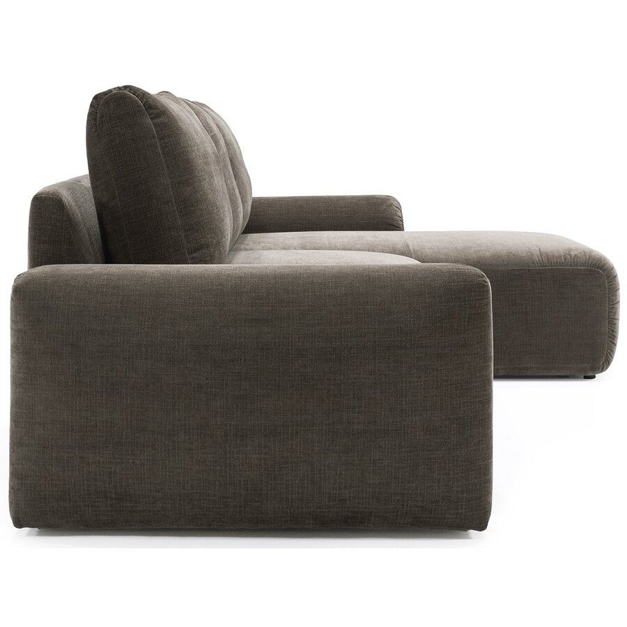 Norum Cederbruin Slaapbank met Chaise Longue Chunky Armleuningen