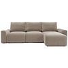 Norum Mocha Slaapbank met Chaise Longue Chunky Armleuningen