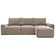 Norum Mocha Slaapbank met Chaise Longue Chunky Armleuningen