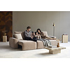 Norum Mocha Slaapbank met Chaise Longue Chunky Armleuningen