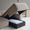 Norum Mocha Slaapbank met Chaise Longue Chunky Armleuningen