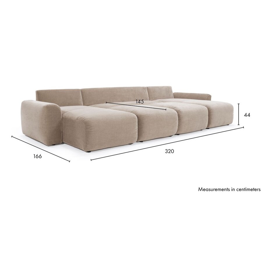 Norum Cederbruin U-Vorm Slaapbank Chunky Armleuningen Norum Cederbruin U-Vorm Slaapbank Chunky Armleuningen