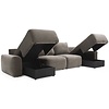 Norum Cederbruin U-Vorm Slaapbank Chunky Armleuningen Norum Cederbruin U-Vorm Slaapbank Chunky Armleuningen