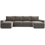 Innovation Living Norum Cederbruin U-Vorm Slaapbank Chunky Armleuningen Innovation Living Norum Cederbruin U-Vorm Slaapbank Chunky Armleuningen