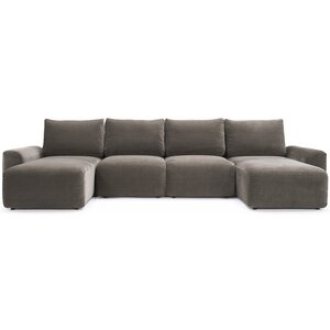 Innovation Living Norum Cederbruin U-Vorm Slaapbank Chunky Armleuningen