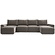 Norum Cederbruin U-Vorm Slaapbank Chunky Armleuningen Norum Cederbruin U-Vorm Slaapbank Chunky Armleuningen