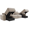 Norum Mocha U-Vorm Slaapbank Chunky Armleuningen Norum Mocha U-Vorm Slaapbank Chunky Armleuningen