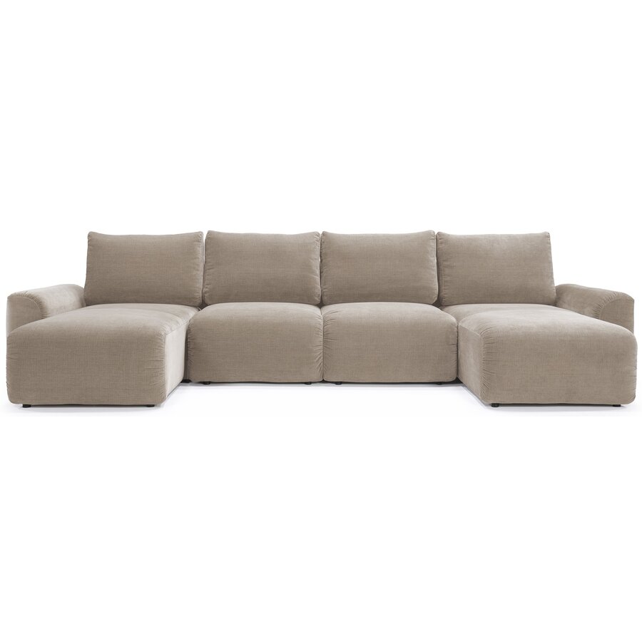 Norum Mocha U-Vorm Slaapbank Chunky Armleuningen Norum Mocha U-Vorm Slaapbank Chunky Armleuningen