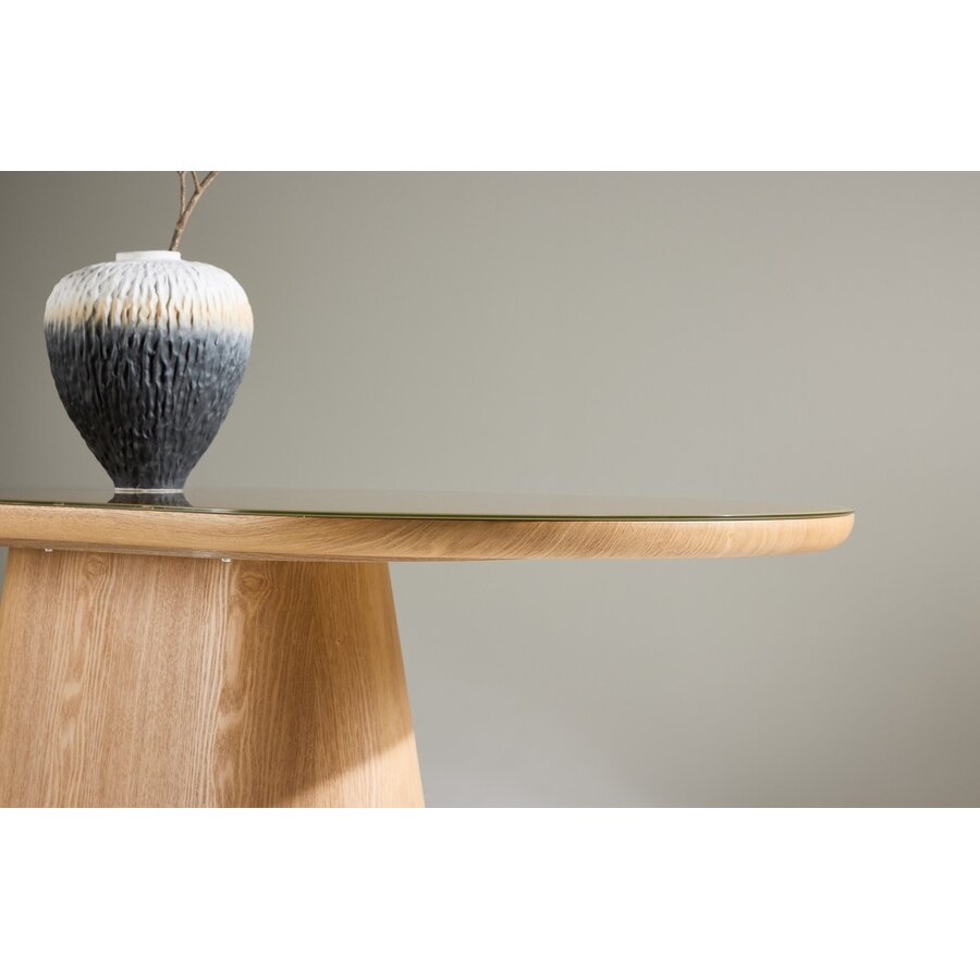 Castor 200 cm Ovale Eettafel Natural/Glas Castor 200 cm Ovale Eettafel Natural/Glas
