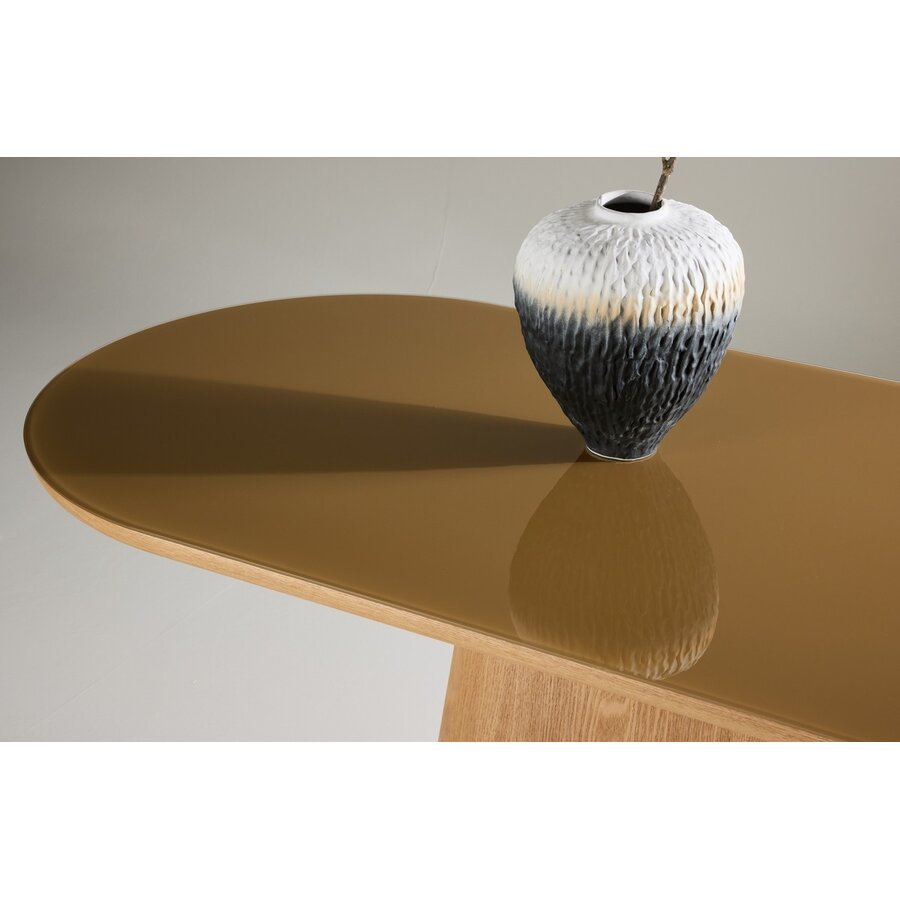 Castor 200 cm Ovale Eettafel Natural/Glas Castor 200 cm Ovale Eettafel Natural/Glas