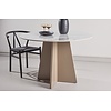 Bootcut Marmerlook/Beige Eettafel Rond Ø110 cm Bootcut Marmerlook/Beige Eettafel Rond Ø110 cm