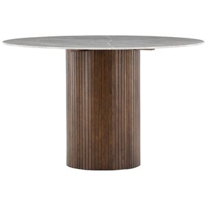 Hjem Interiors Austin Marmerlook/Glas Eettafel Rond Ø120 cm Hjem Interiors Austin Marmerlook/Glas Eettafel Rond Ø120 cm