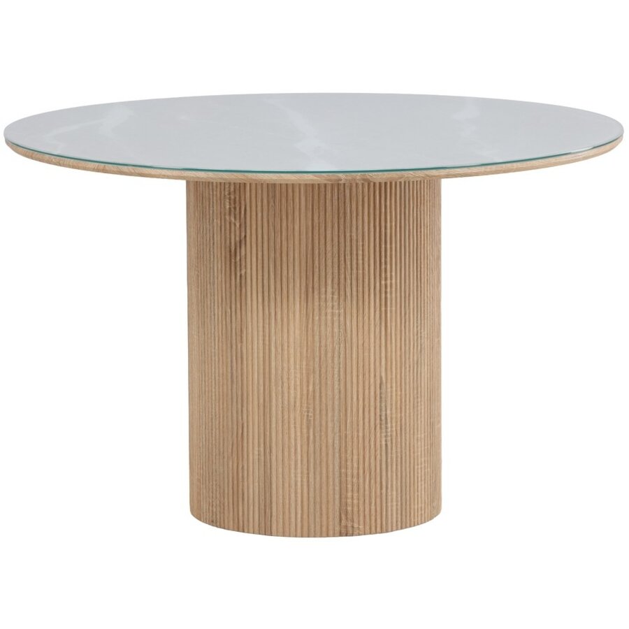 Härön Wit/Glas Eettafel Rond Ø120 cm