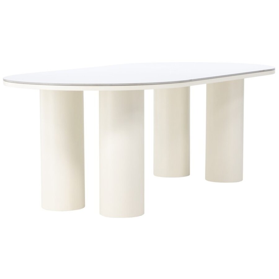 Havstenssund 220 cm Ovale Eettafel Wit Havstenssund 220 cm Ovale Eettafel Wit