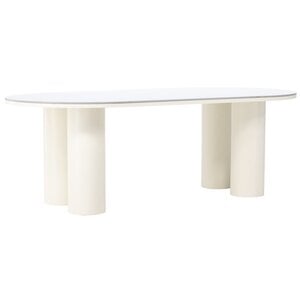 Hjem Interiors Havstenssund 220 cm Ovale Eettafel Wit Hjem Interiors Havstenssund 220 cm Ovale Eettafel Wit