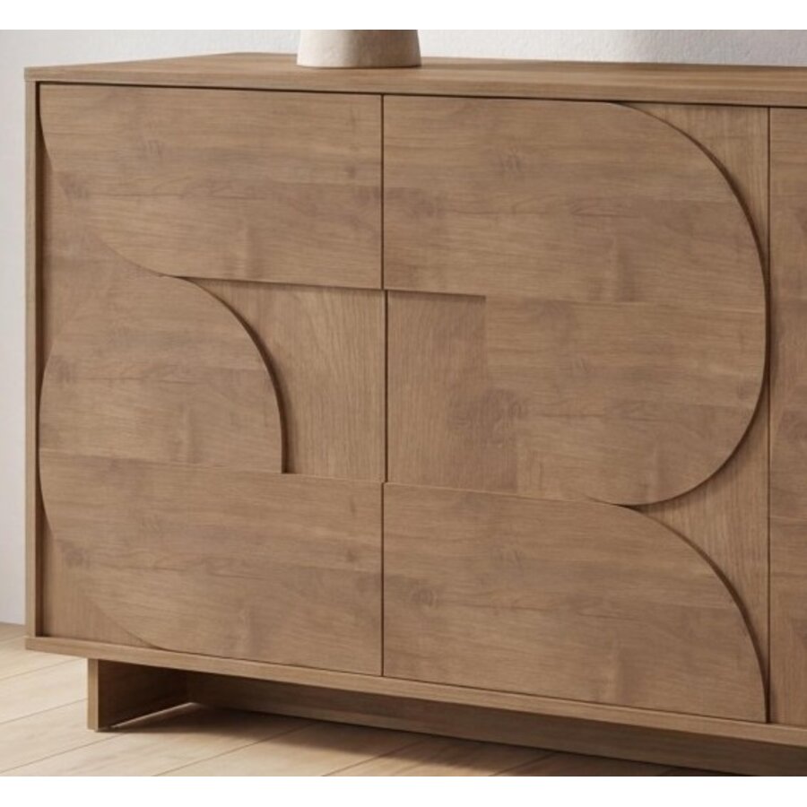 Zen Mercure Eiken Dressoir met 4-Deuren Zen Mercure Eiken Dressoir met 4-Deuren