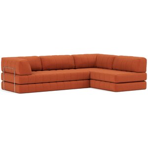 Innovation Living CozyPad Roest Oranje L-Vormige Hoekslaapbank