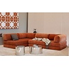 CozyPad Roest Oranje L-Vormige Hoekslaapbank CozyPad Roest Oranje L-Vormige Hoekslaapbank