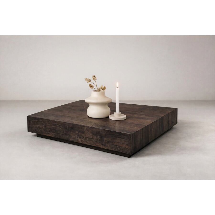 York Mocha Lage Salontafel Vierkant 80 x 80 cm