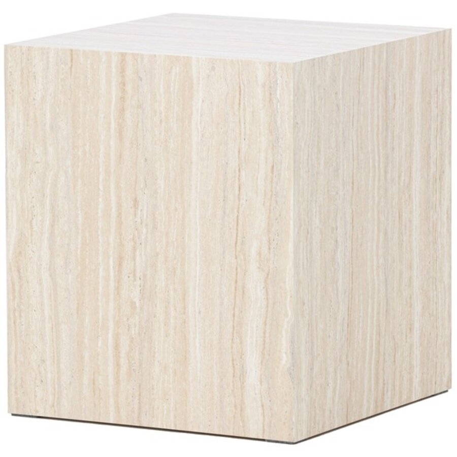 York Travertijn Bijzettafel Vierkant 40x40 cm York Travertijn Bijzettafel Vierkant 40x40 cm