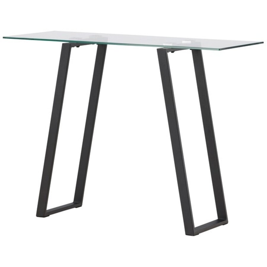 Horten Zwart/Glas Sidetable W100 cm Horten Zwart/Glas Sidetable W100 cm