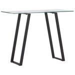 Hjem Interiors Horten Zwart/Glas Sidetable W100 cm Hjem Interiors Horten Zwart/Glas Sidetable W100 cm