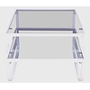 Rocker Wit/Gerookt Glas Salontafel Set Rocker Wit/Gerookt Glas Salontafel Set