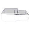 Rocker Wit/Gerookt Glas Salontafel Set Rocker Wit/Gerookt Glas Salontafel Set