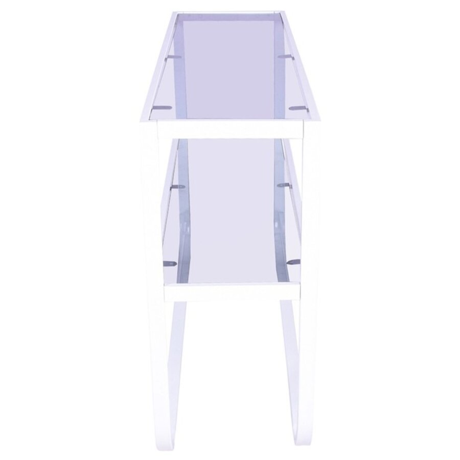 Rocker Wit/Gerookt Glas Sidetable W110 cm Rocker Wit/Gerookt Glas Sidetable W110 cm