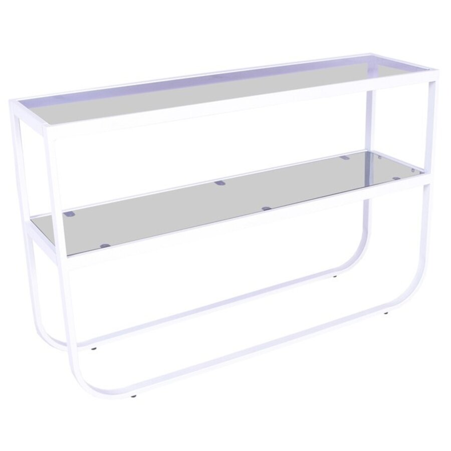 Rocker Wit/Gerookt Glas Sidetable W110 cm Rocker Wit/Gerookt Glas Sidetable W110 cm