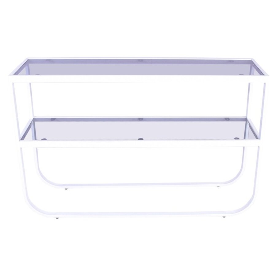 Rocker Wit/Gerookt Glas Sidetable W110 cm Rocker Wit/Gerookt Glas Sidetable W110 cm